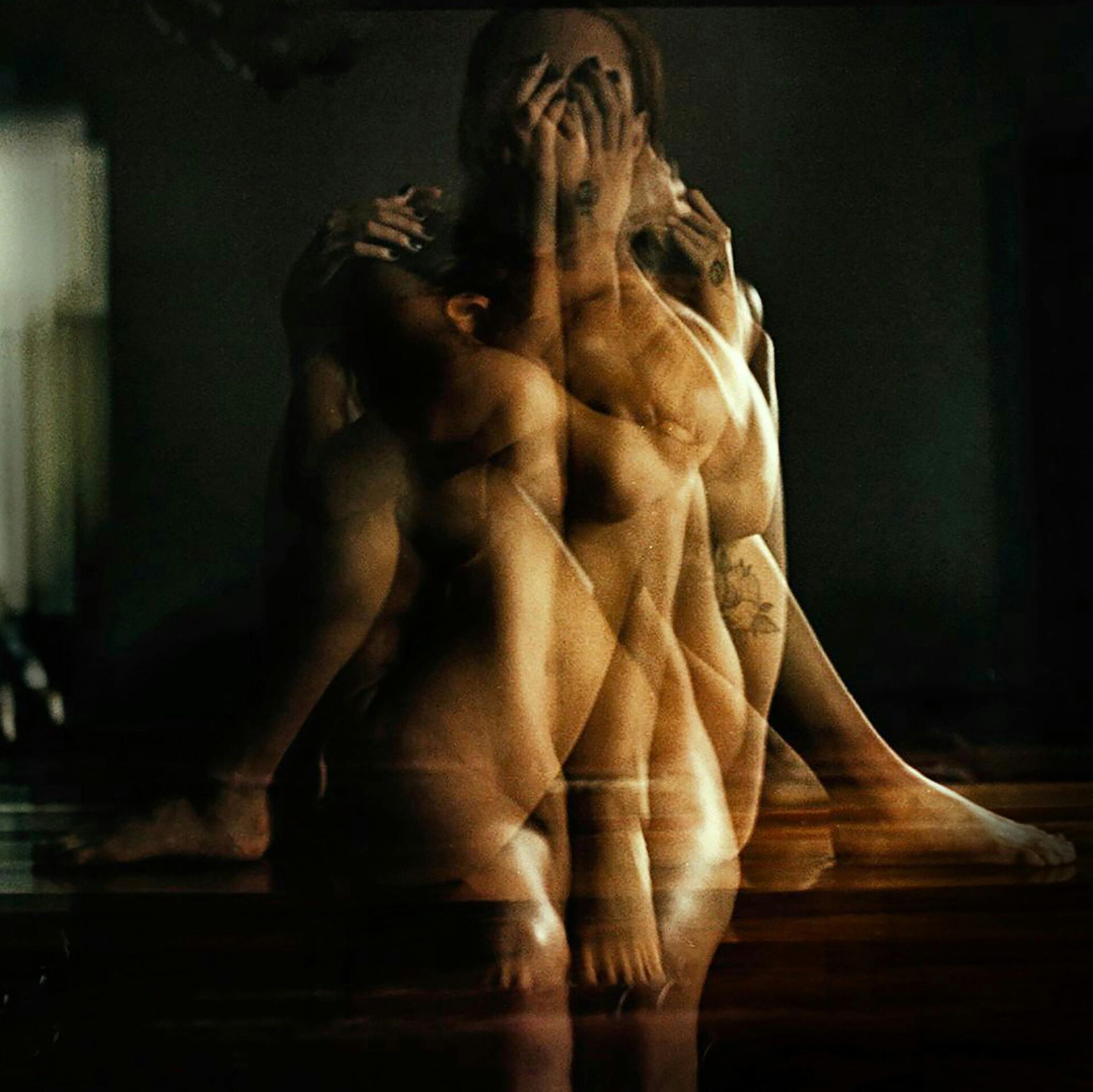 Vervielfältigtes Foto Einer Frau